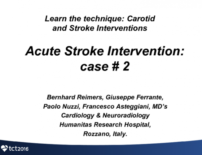 Acute Stroke Intervention: Case #2