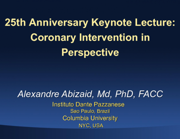 25th Anniversary Keynote Lecture