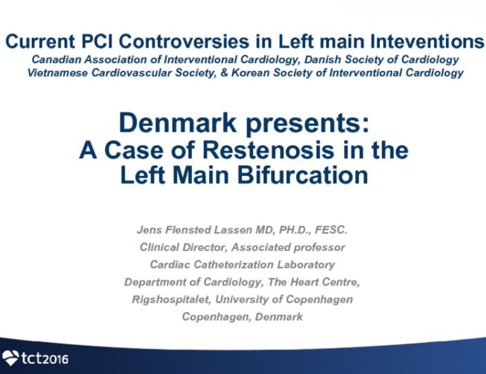 Denmark Presents: A Case of Restenosis in the Left Main Bifurcation