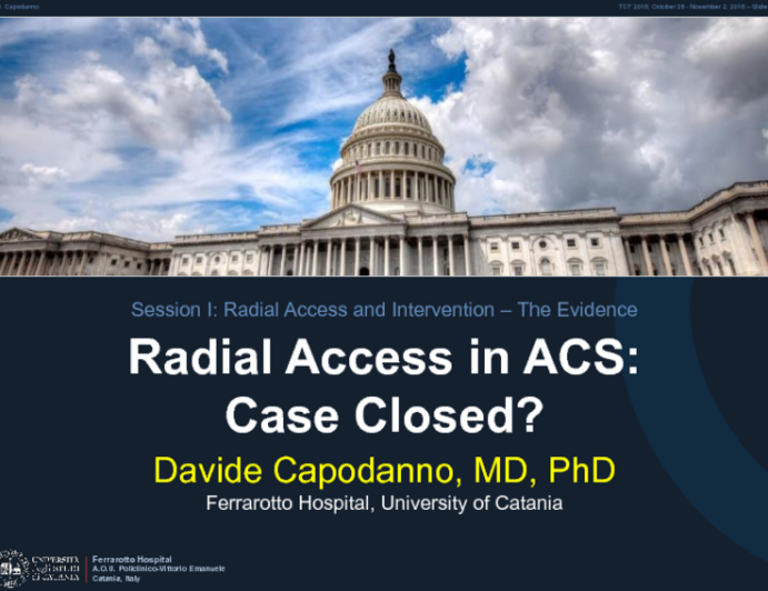 Radial Access in ACS: Case Closed?