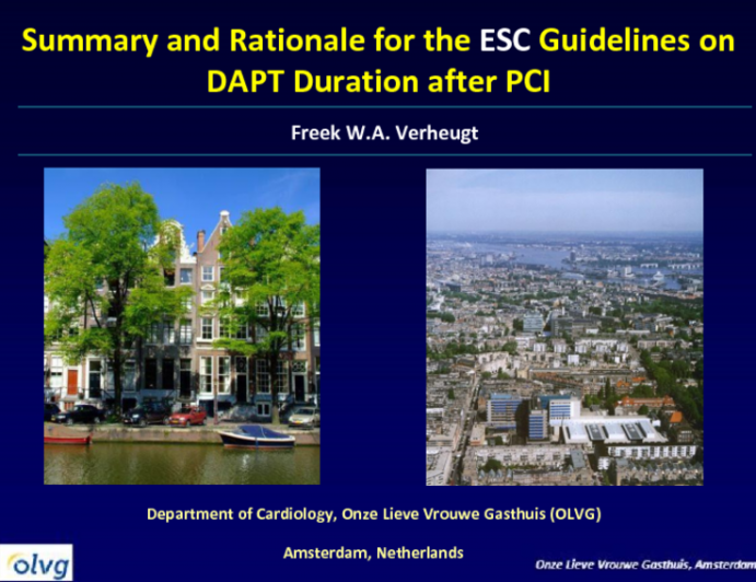 Summary and Rationale For the ESC Guidelines on DAPT Duration After PCI