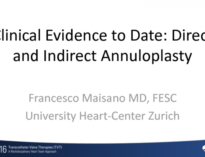 Clinical Evidence to Date: Direct and Indirect Annuloplasty