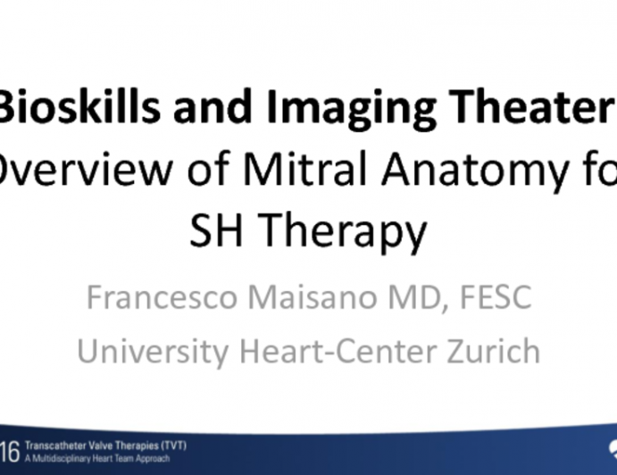 Overview of Mitral Anatomy for SH Therapy