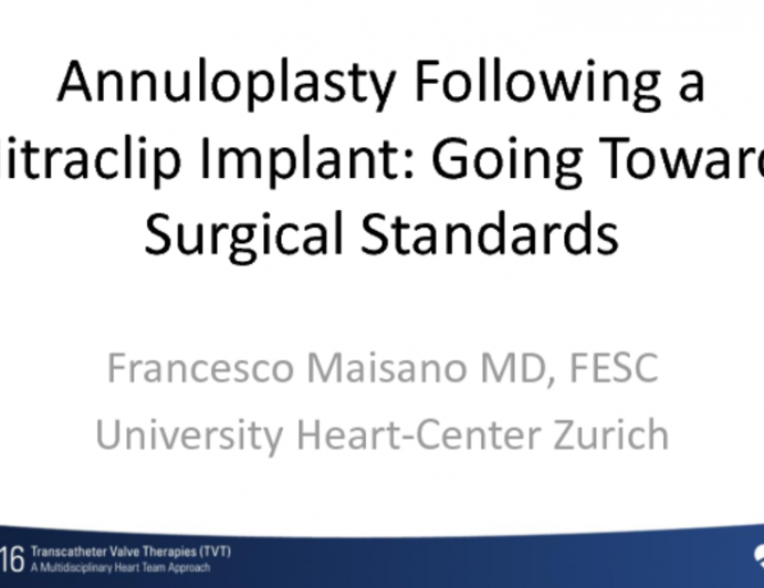 TVT 1153: Cardioband Implantation to Treat Recurrent Mitral Regurgitation Due to Annular Dilatation After MitraClip  Toward a Surgical Standard