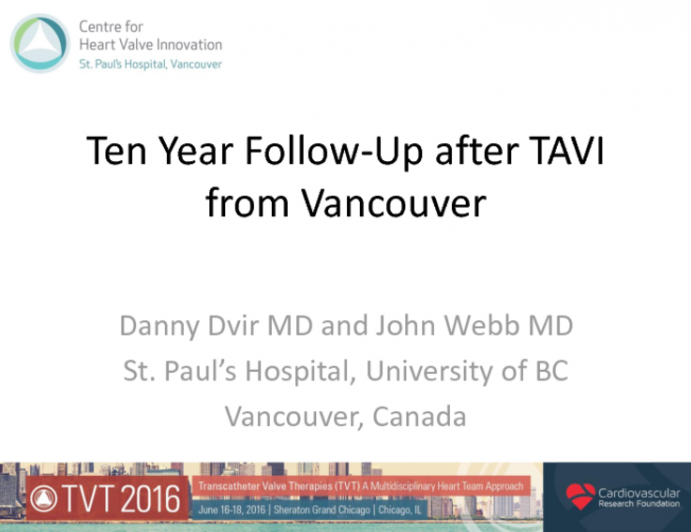 TVT 1158: First Look at True Long-term Follow-up After TAVR
