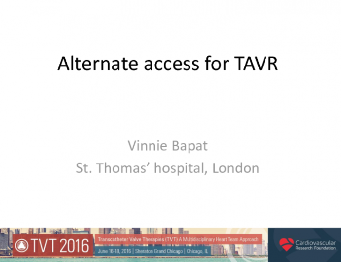 Advantages and Technique Recommendations for Direct Aortic Access for TAVR