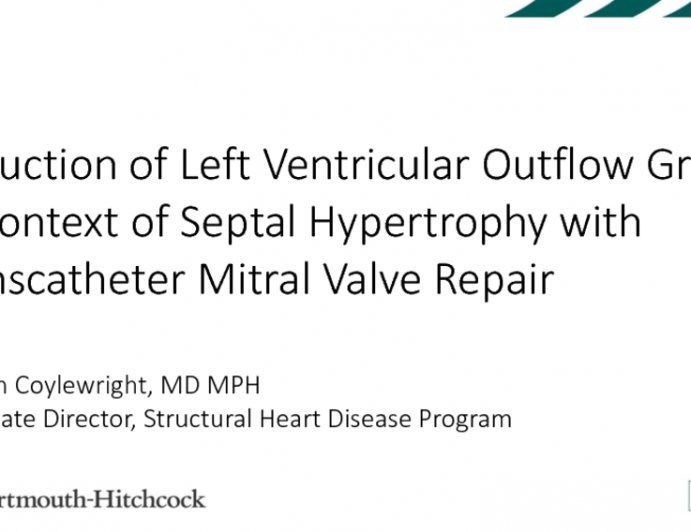 TVT 1071: Reduction of Left Ventricular Outflow Gradient in the Context of Septal Hypertrophy With Transcatheter Mitral Valve Repair
