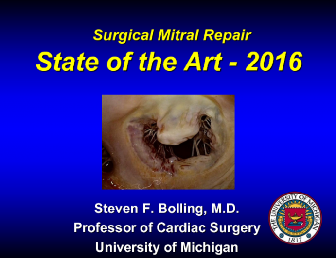 Surgical Mitral Repair State-of-the Art 2016?