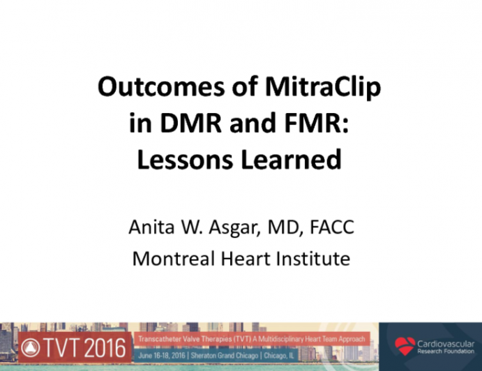 Clinical Evidence Synthesis: MitraClip in FMR and DMR