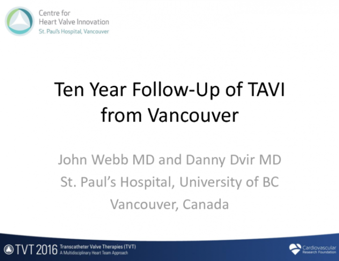 Ten-year Follow-Up of TAVI From Vancouver
