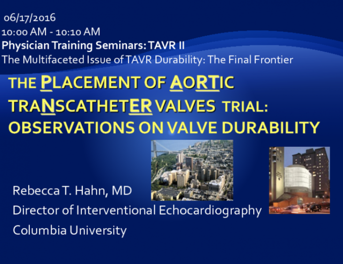 PARTNER Echocardiography Observations on Valve Durability