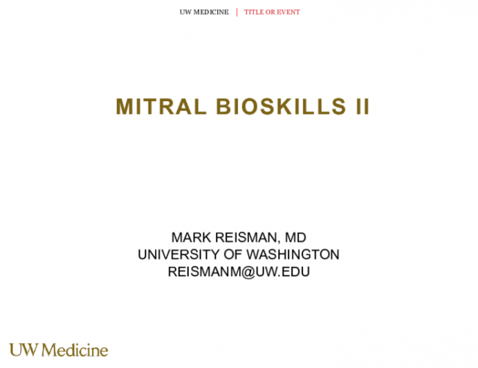 Mitral Bioskills