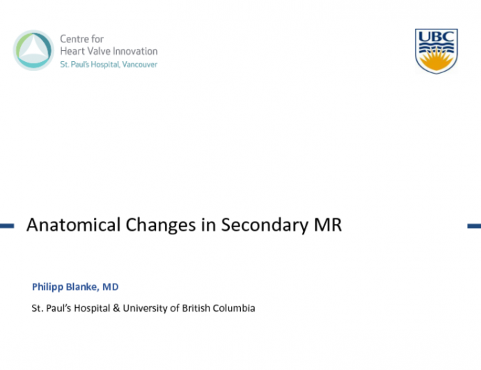 Anatomical Changes to the Mitral Apparatus in Secondary MR
