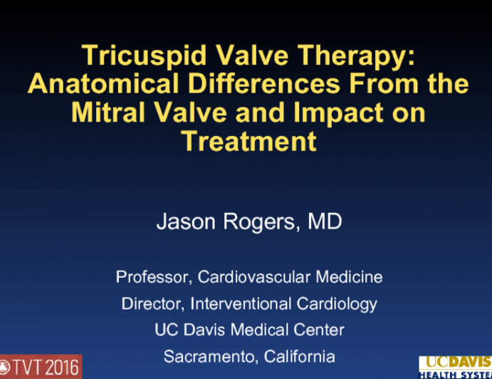 Tricuspid Valve Therapy: Anatomical Differences From the Mitral Valve and Impact on Treatment