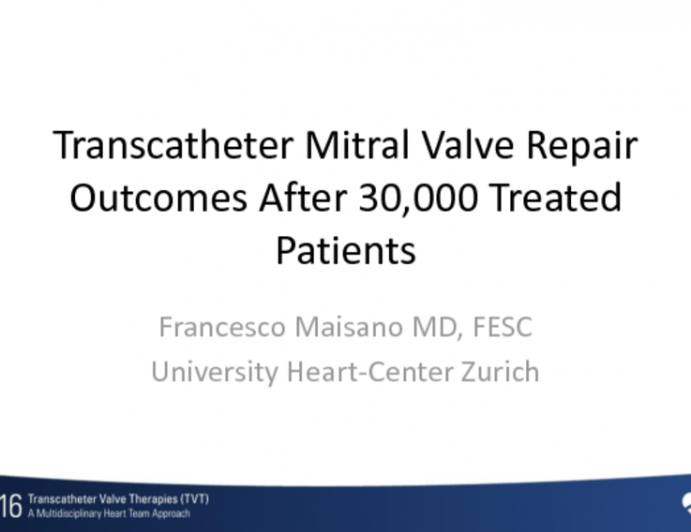 Transcatheter Mitral Valve Repair Outcomes After 30,000 Treated Patients