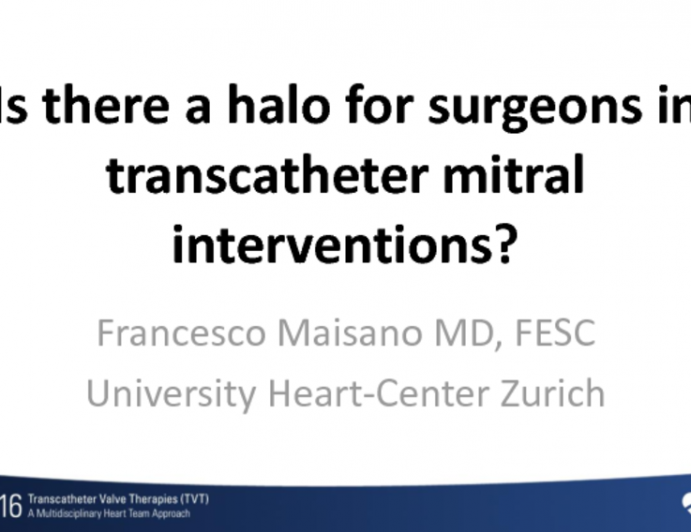 There's a Halo for Surgeons Doing Transcatheter MV Repair