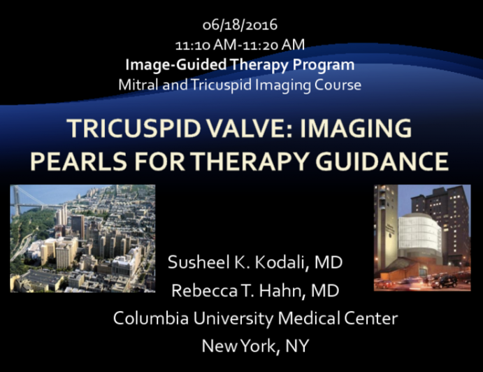 Tricuspid Valve: Imaging Pearls for Therapy Guidance