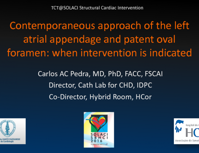 Contemporaneous Approach of The Left Atrial Appendage and Patent Oval Foramen: When Intervention is Indicated