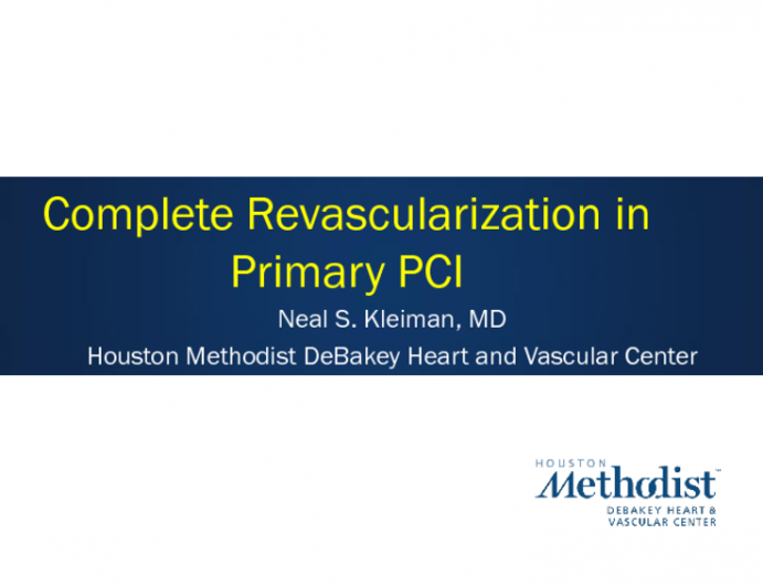 Complete Revascularization in Primary PCI