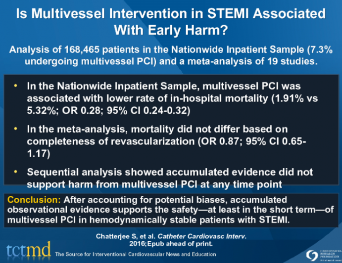 Is Multivessel Intervention in STEMI Associated With Early Harm?