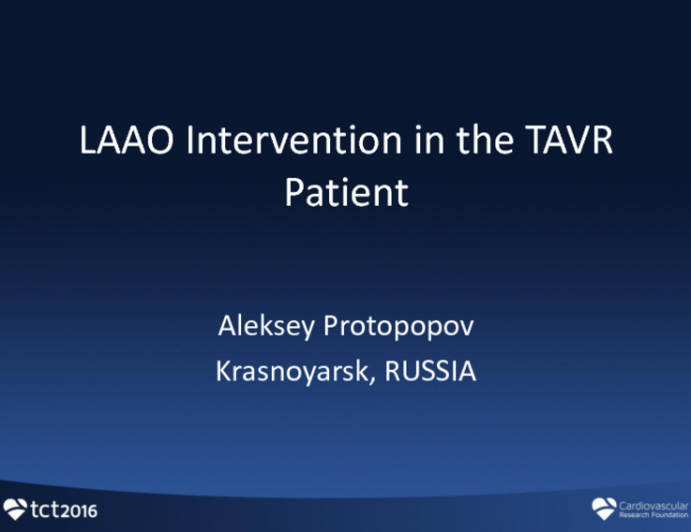Case Presentation: LAA Intervention in the TAVR Patient