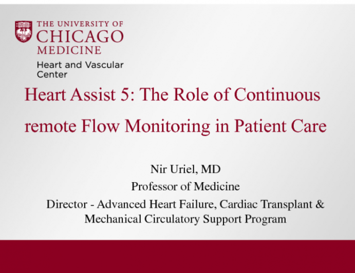 Heart Assist 5: The Role of Continuous, Remote Flow Monitoring in Patient Care