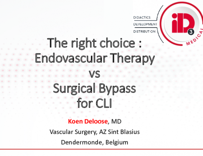 The Right Choice: Endovascular Therapy vs Surgical Bypass for CLI