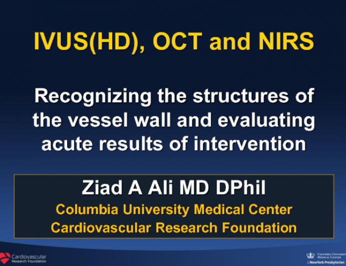 IVUS, NIRS, and OCT Dictionary: Recognizing the Structure of the Coronary Wall and Plaque, and Evaluating Acute Results of Intervention