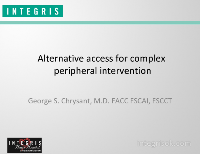 Alternative access for complex peripheral intervention