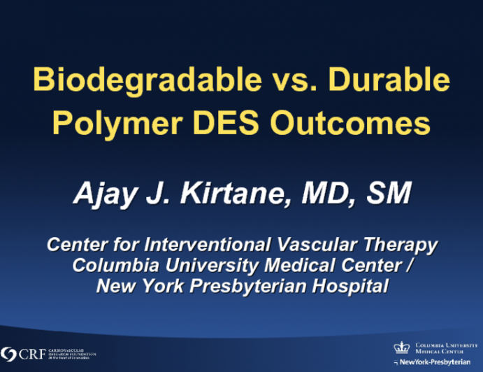  Biodegradable vs Durable Polymer DES Outcomes