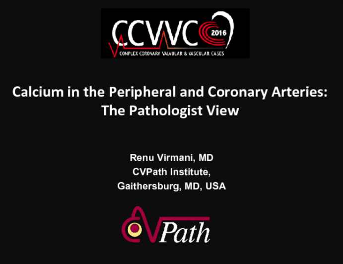 Calcium in the Peripheral and Coronary Arteries: The Pathologist View