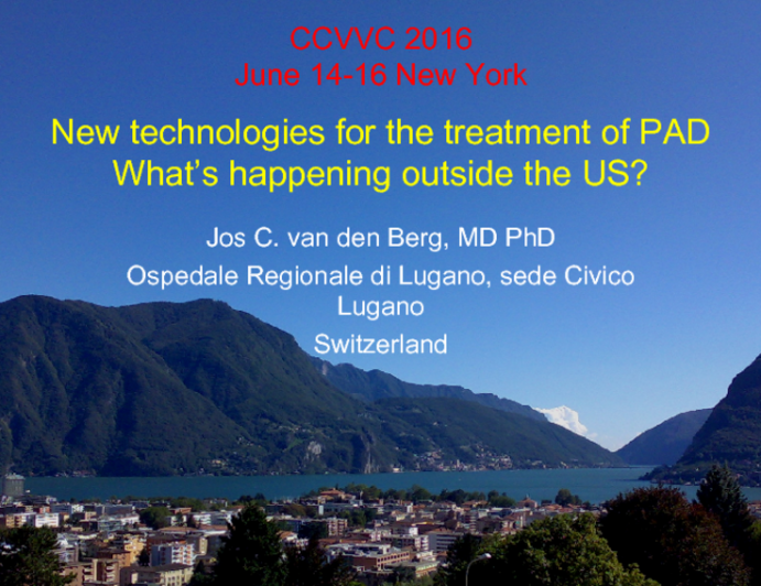 New technologies for the treatment of PAD: What’s happening outside the US?