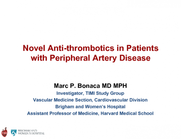 Novel Anti-thrombotics in Patients with Peripheral Artery Disease