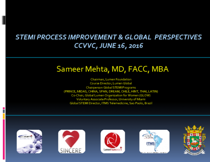 STEMI Process Improvement: Global Perspective