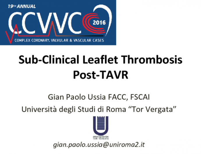 Subclinical Leaflet Thrombosis Post-TAVR