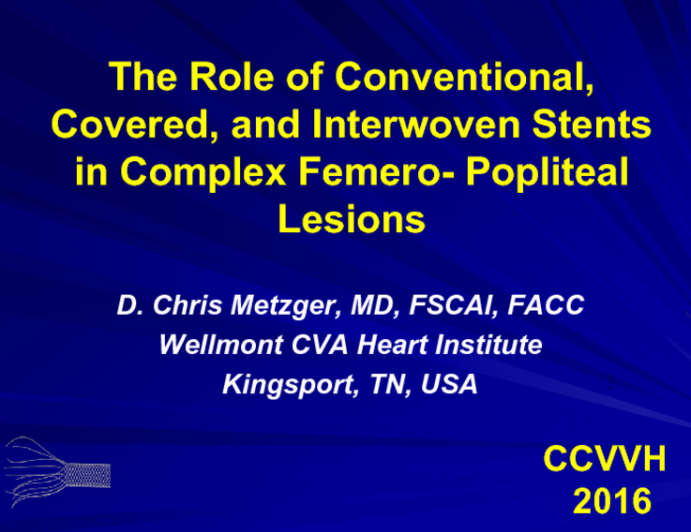 The Role of Conventional, Covered, and Interwoven Stents in Complex Femero- Popliteal Lesions