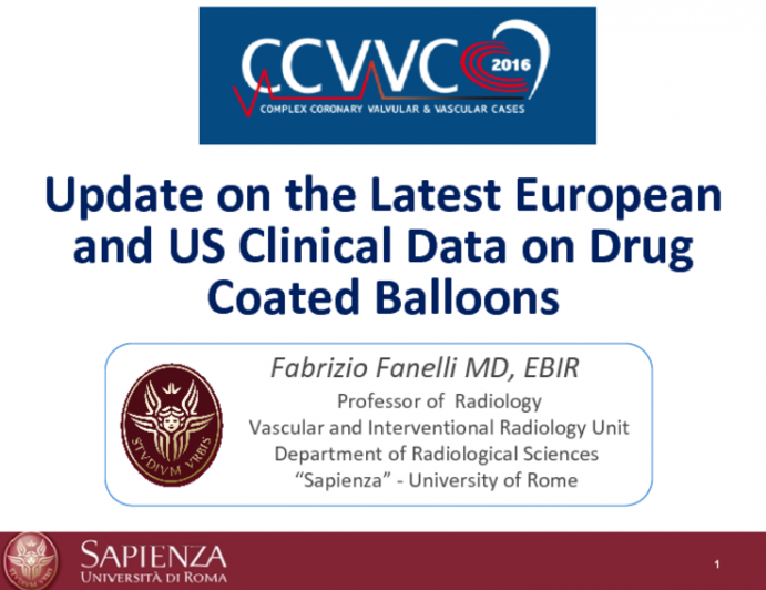 Update on the Latest European and US Clinical Data on Drug Coated Balloons