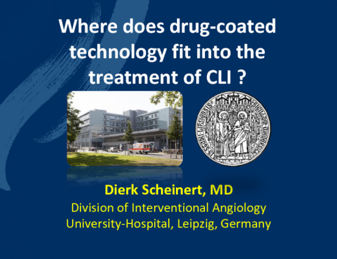 Where does drug-coated technology fit into the treatment of CLI?