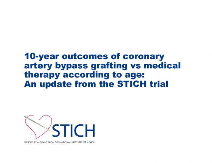 10-year outcomes of coronary artery bypass grafting vs medical therapy according to age: An update from the STICH trial