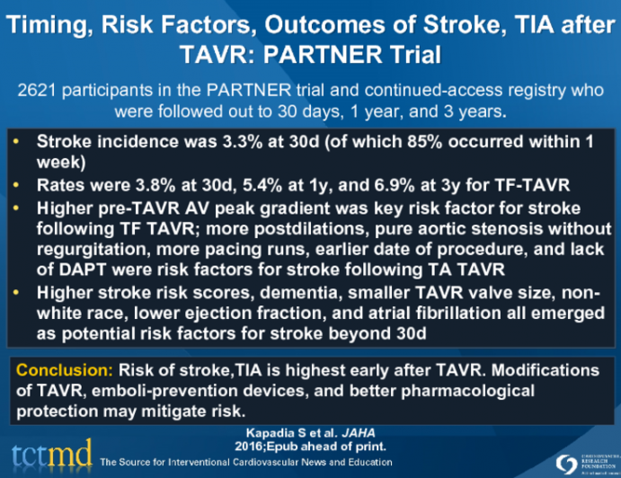 Neurological Events Following TAVR and Their Predictors: CoreValve Trials