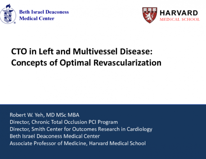 CTO PCI in Patients With Multivessel and Left Main Disease/Concepts of Optimal Revascularization