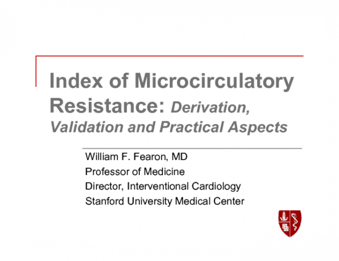 Index of Microcirculatory Resistance: Derivation, Validation and Practical Aspects