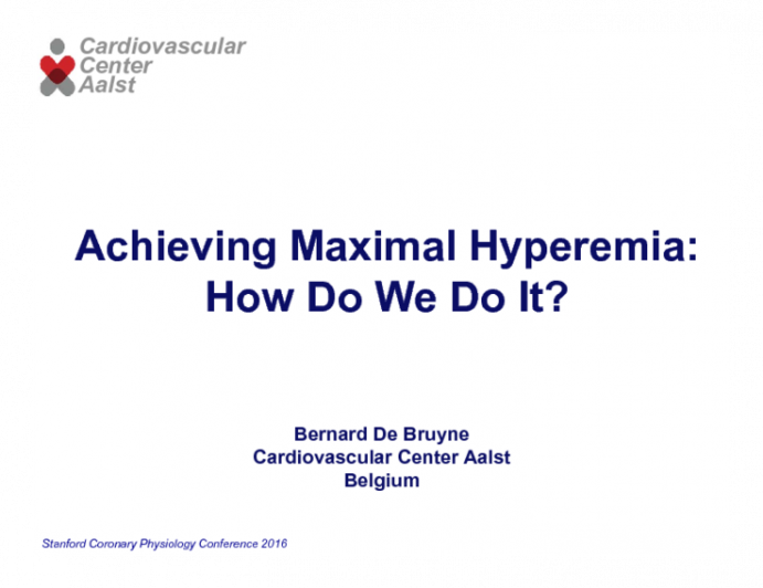 Achiving Maximal Hyperemia: How Do We Do It?