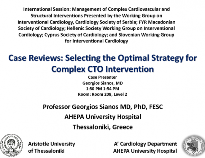 Case Reviews: Selecting the Optimal Strategy for Complex CTO Intervention