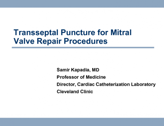 Transseptal Puncture for Transcatheter Mitral Valve Repair Procedures: Technical and Imaging Considerations
