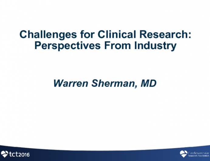 Obstacles for Clinical Research: Perspectives From Industry