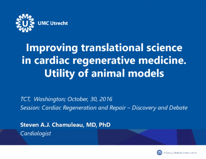 Improving Translational Science In Cardiac Regenerative Medicine. Utility of Animal Models