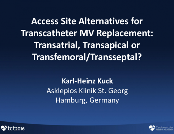 Access Site Alternatives for Transcatheter MV Replacement: Transatrial, Transapical, or Transfemoral/Transsseptal?