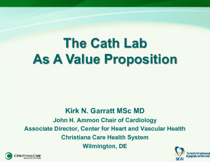 Cath Lab as a Value Proposition