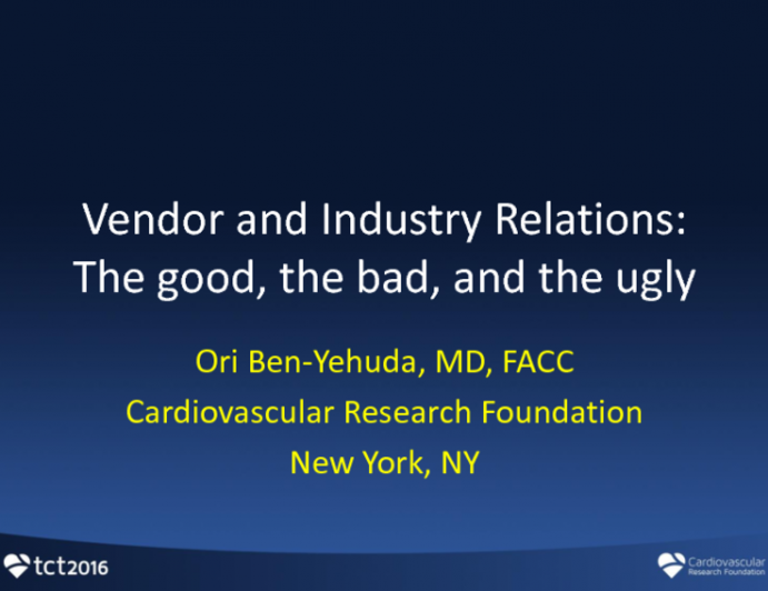 Vendor and Industry Relations: The Good, Bad, and Ugly